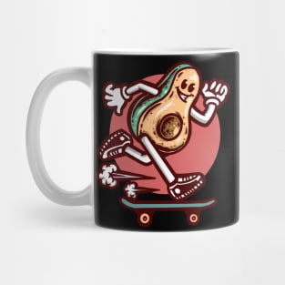 Cartoon Avocado Skater Mug